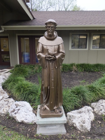 St. Francis greets at the dining hall