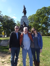 Ricky, Rick and Kate in Gettysburg