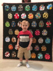 Jacob with his quilt
