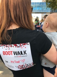 Katie and Ben from behind at Boot Walk